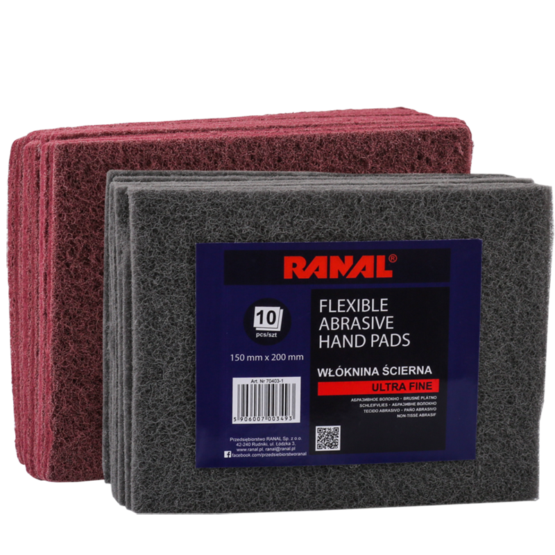 Flexible abrasive hand pads